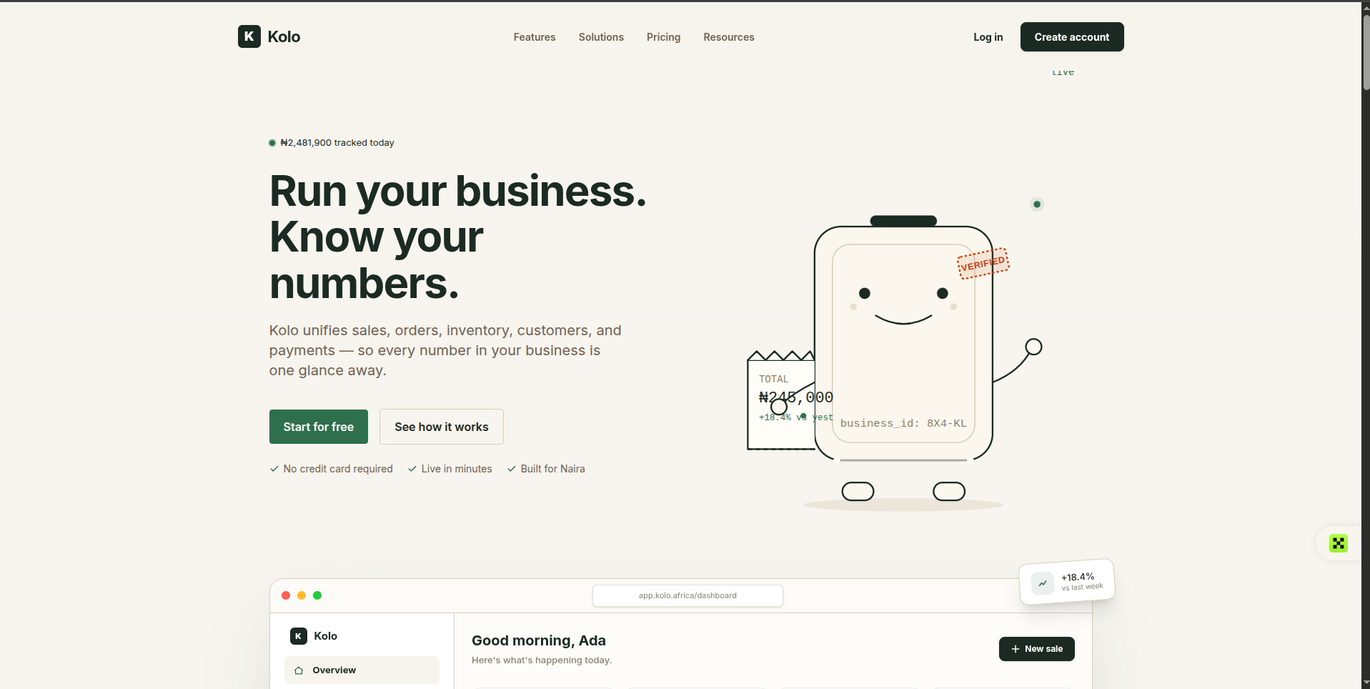 Kolo sales management platform